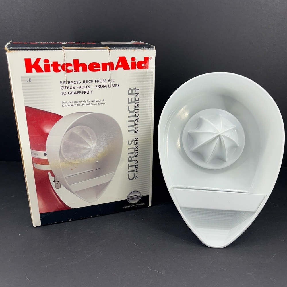 KitchenAid JE Citrus Juicer Stand Mixer Attachment White with Strainer 2003